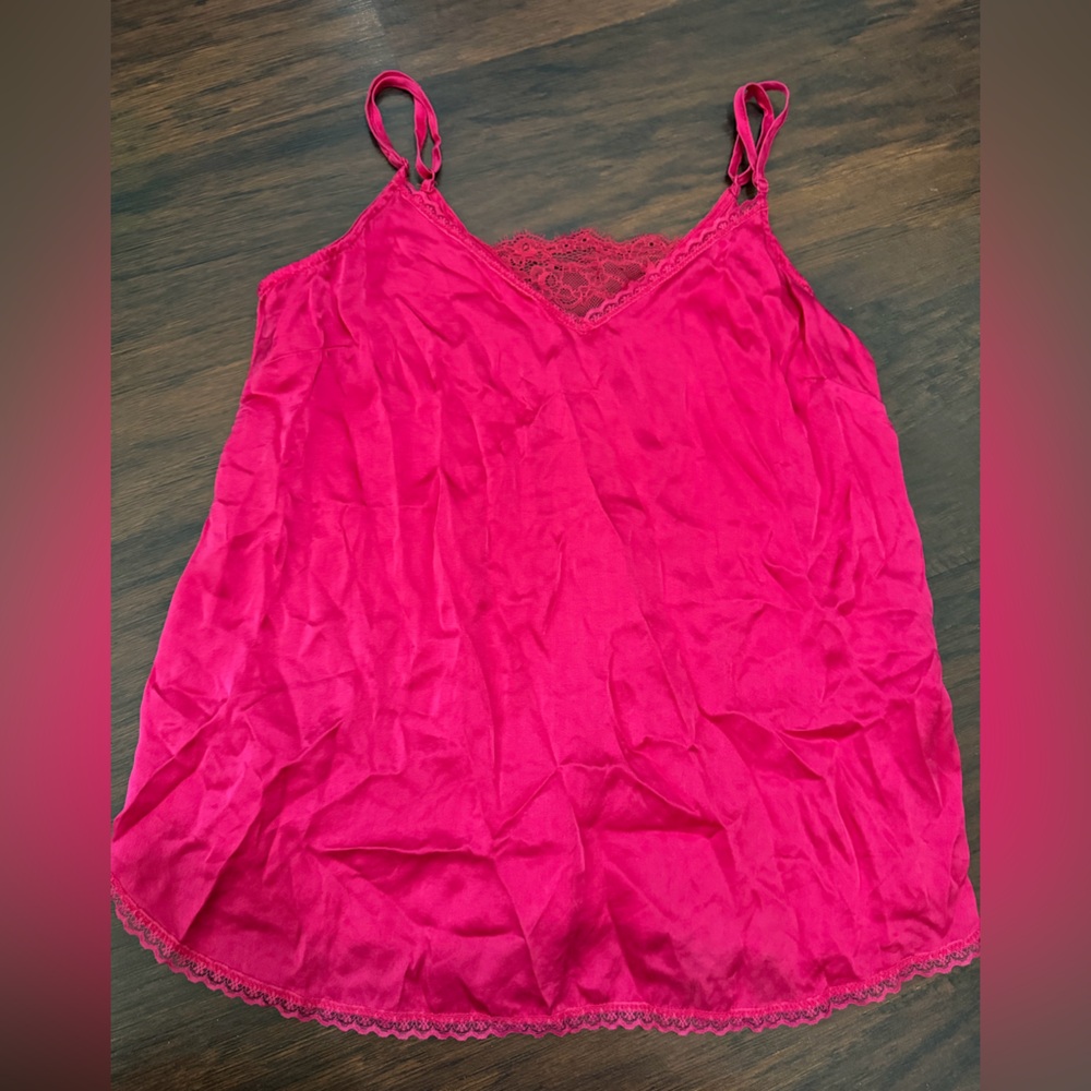 Anthropologie Fuchsia Lace Camisole